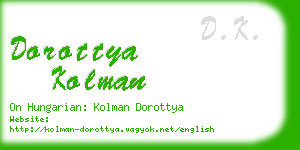 dorottya kolman business card